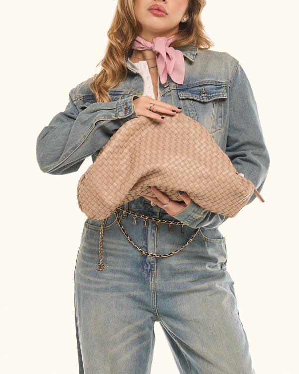 Maxi Clutch Intreccio Nude