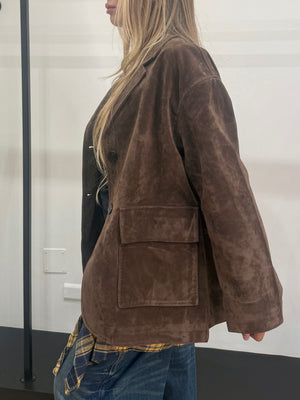 Blazer scamosciato oversize