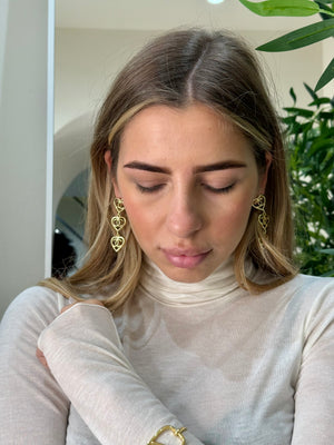 Orecchini chanel cuore pendente