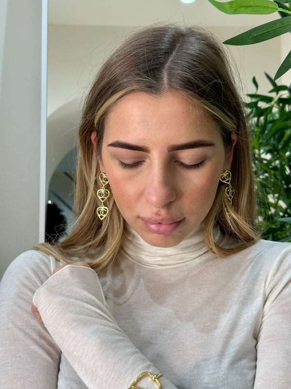 Orecchini chanel cuore pendente
