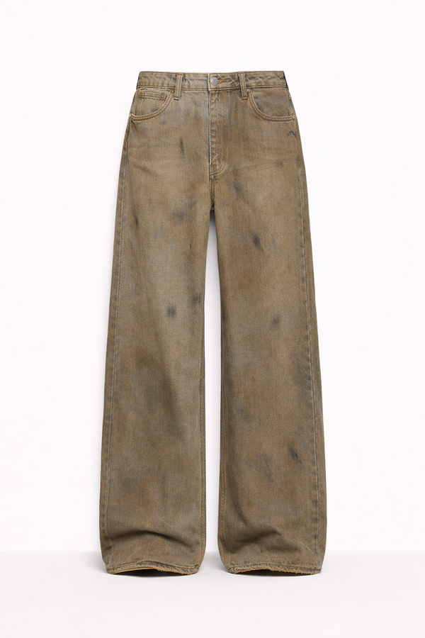 Jeans Wide Leg Lavaggio Vintage