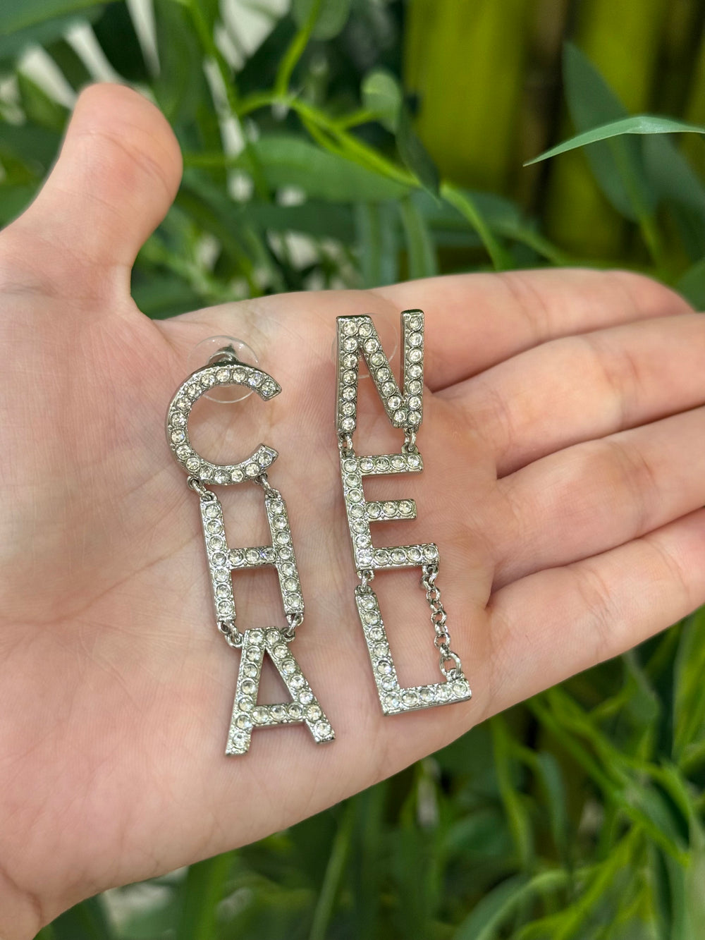 Orecchini chanel pendenti argento