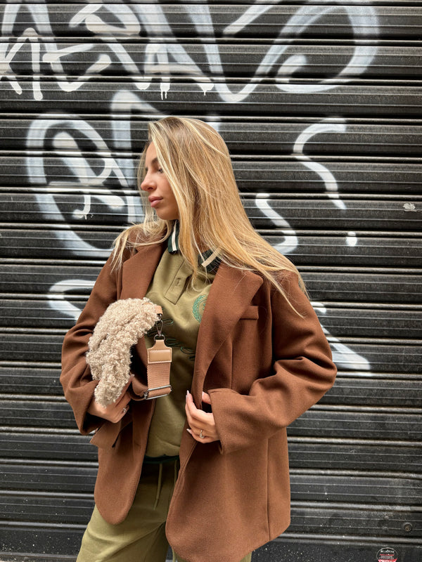 Blazer coat panno oversize