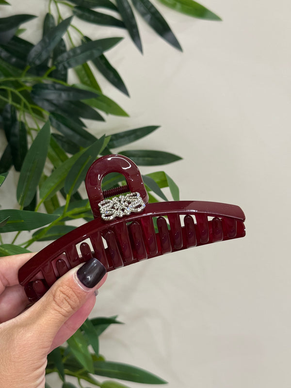 Pinza Loewe Borgogna strass misura big