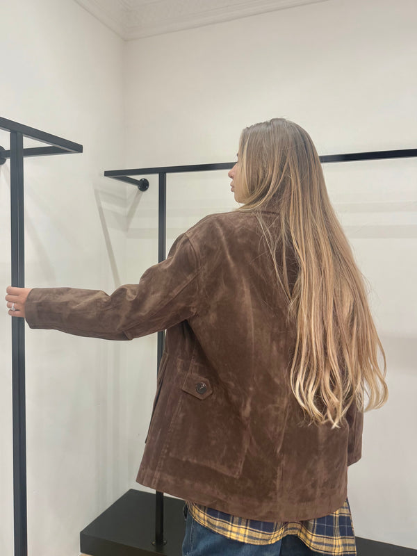 Blazer scamosciato oversize