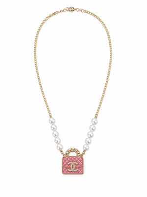 Collana Pearl Bag cc rosa