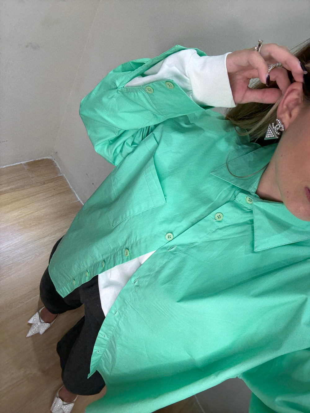 Camicia Mint popeline