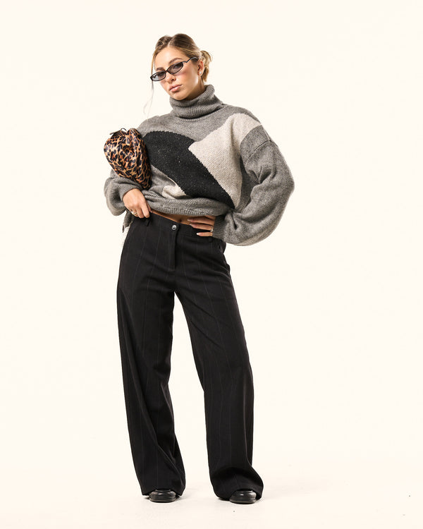 Pantalone riga di gesso