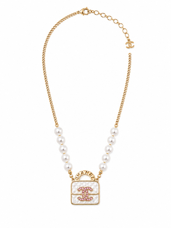 Collana Pearl Bag cc avorio
