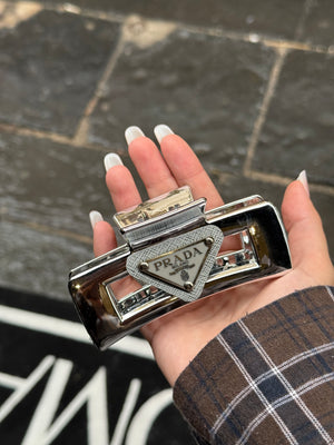 Pinza Prada Rettangolare silver