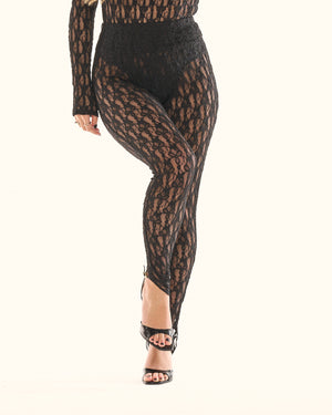 Leggings macramè texture