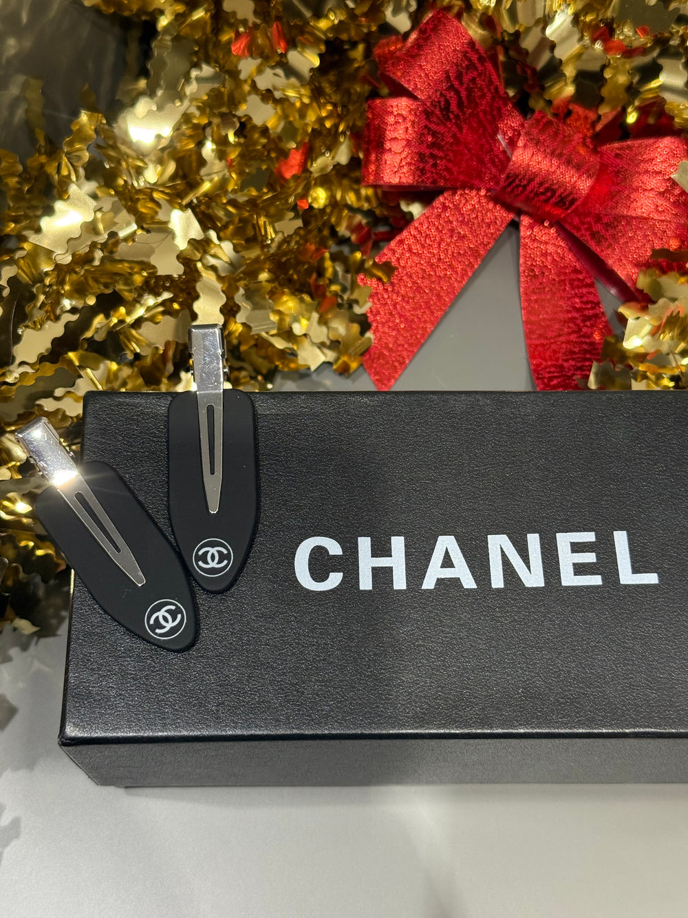 Coppia mollette chanel nero