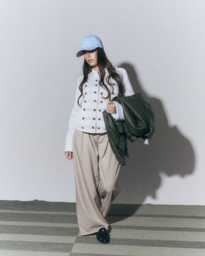 Felpa oversize con bottoni metallici