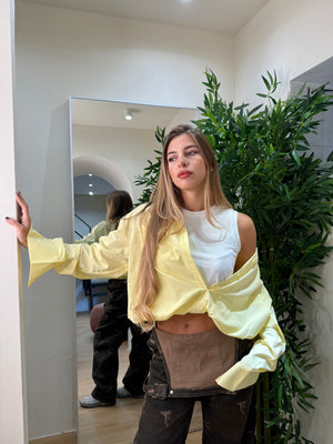 Camicia Crop con Canotta