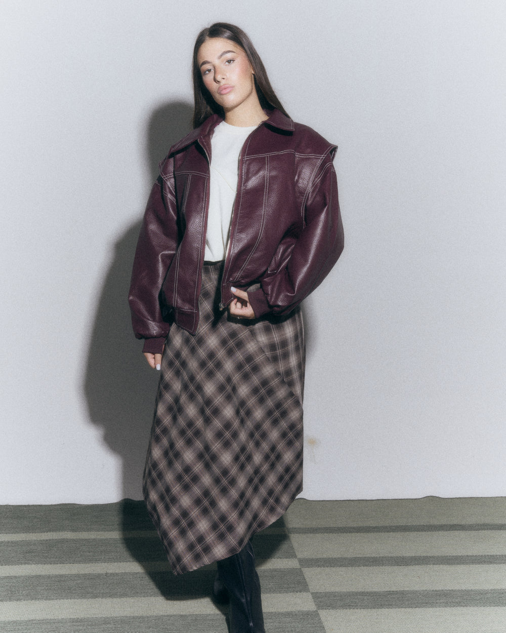 Giacca in pelle Stitch