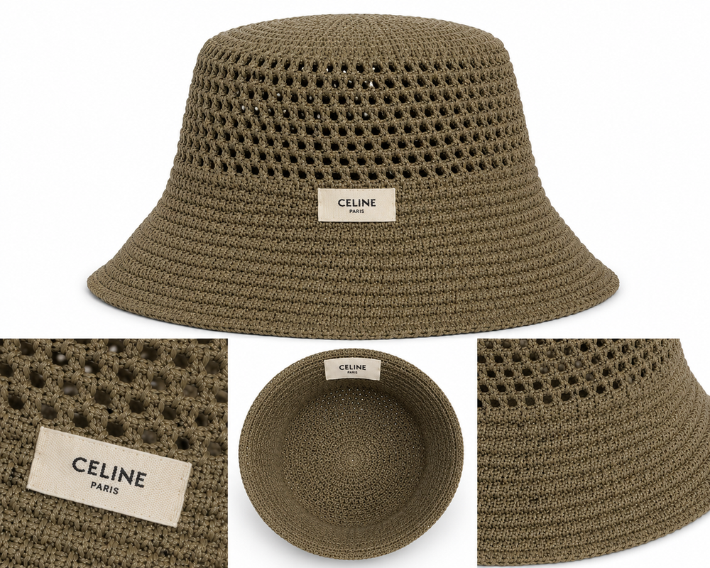 Cappello pescatore crochet targhetta celi