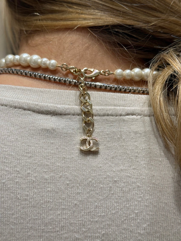 Collana chanel perle oro