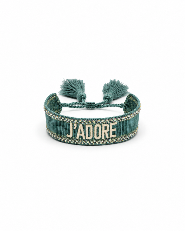 Bracciale j’adore strass verde
