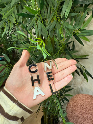 Orecchini chanel black e white