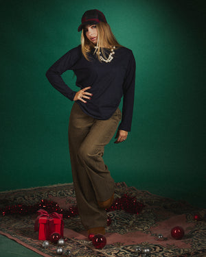 Maglia in cotone con spalline regoular