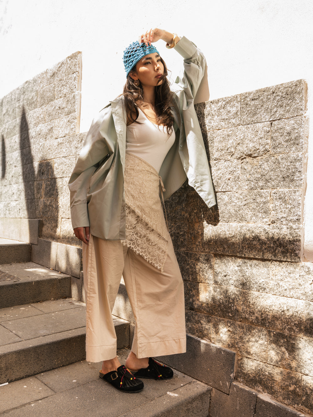 Set Pantalone + Gonna Lace Overlay