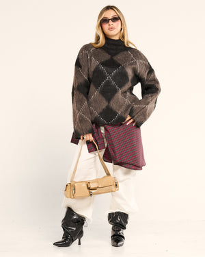 Maglione Zarà rombi manica quadrata