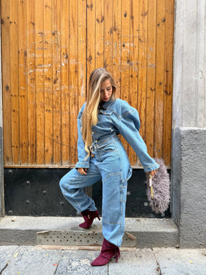 Coordinato denim Milano fashion