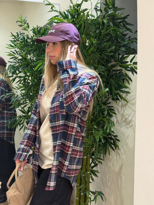 Camicia check flannel spallina