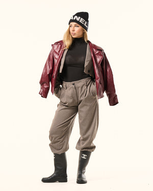 Tailleur con blazer crop