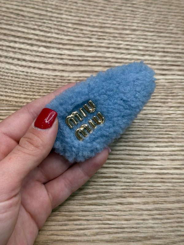 Molletta miumiu big teddy turchesi