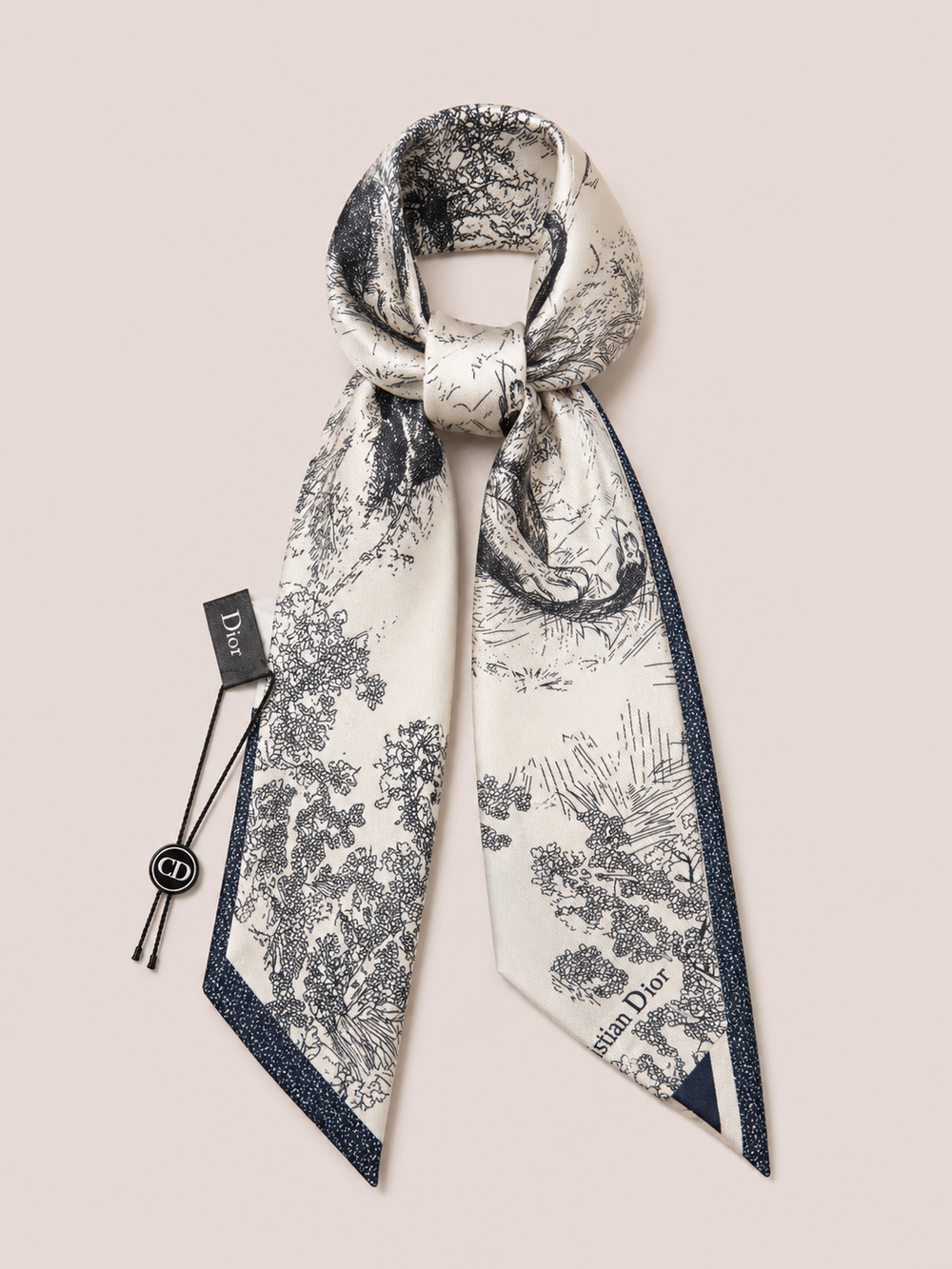 Foulard Satin Toile Ivory