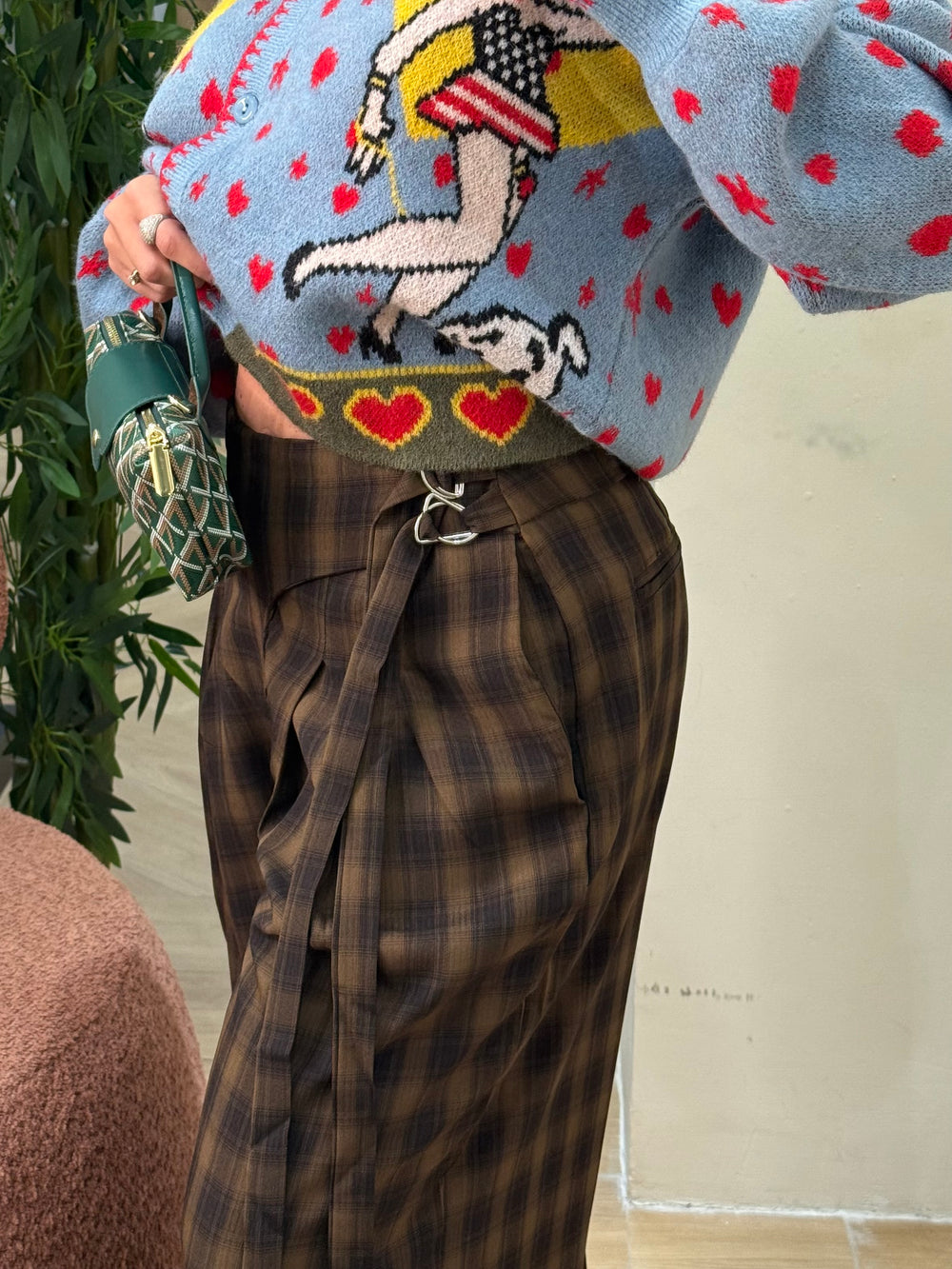 Pantalone Side Code quadroni