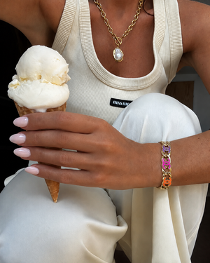 Bracciale multicolore logo cc