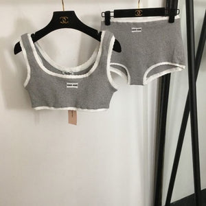 Set coordinato slip e top miu