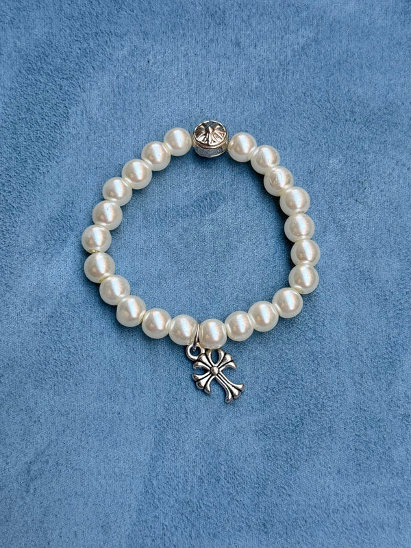 Bracciale perle chrome hearts