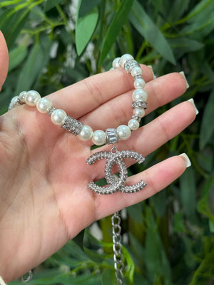 Collana Chanel Perle Argento