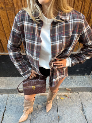 Camicia check flannel spallina