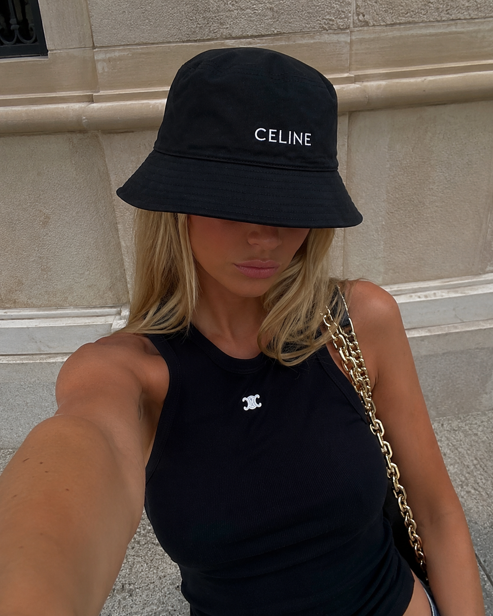 Cappello pescatore celi stoffa scritta
