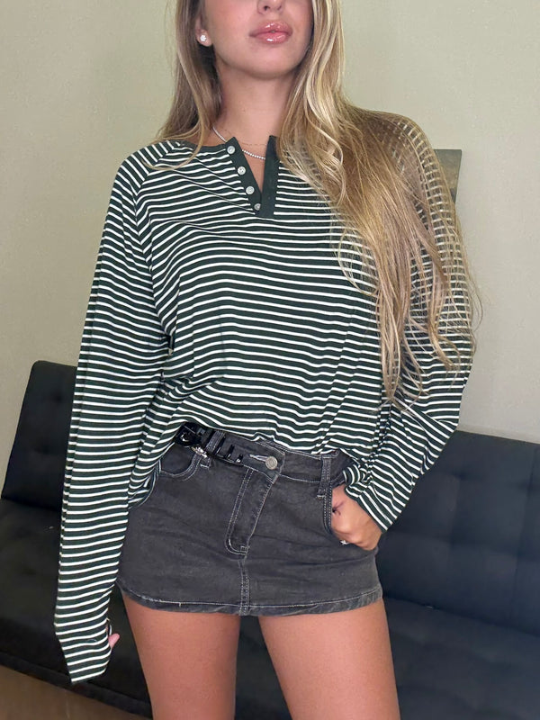 Maglia serafino righe