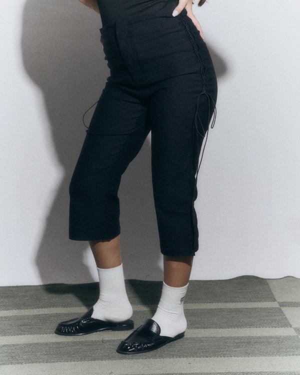 Pants Lace-up Capri
