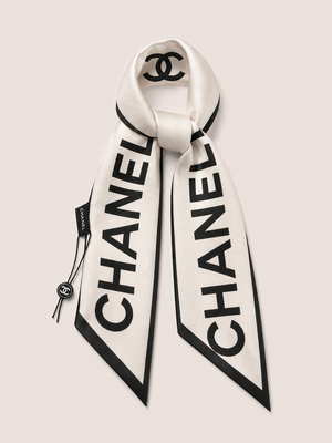 Foulard Logo Maxi Black & Ivory