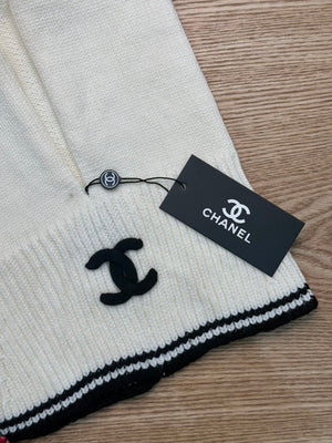 Balaclava chanel panna nero