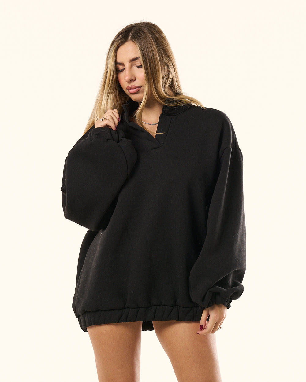 Felpa Dress oversize con colletto