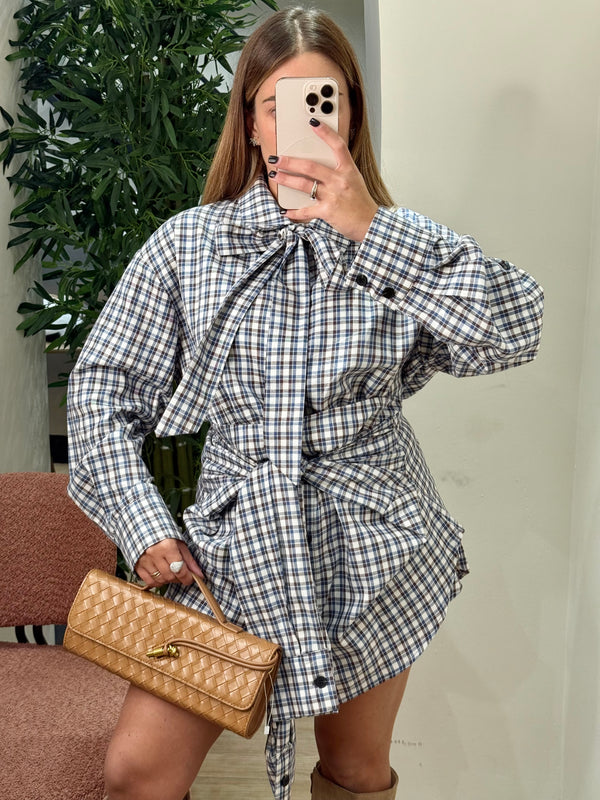 Coordinato check mate Lumina blu