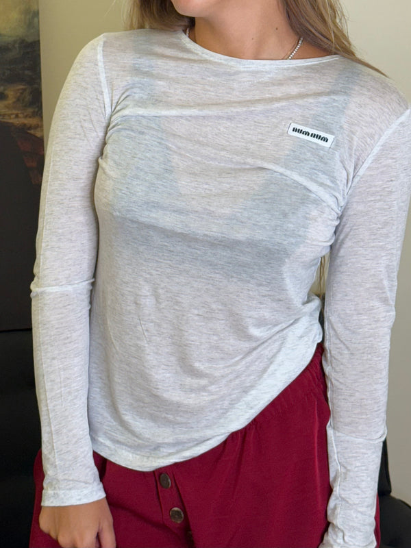 Maglia semitrasparente miumiu