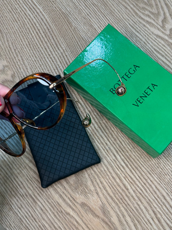 Occhiali aviator stecche Gold bottega