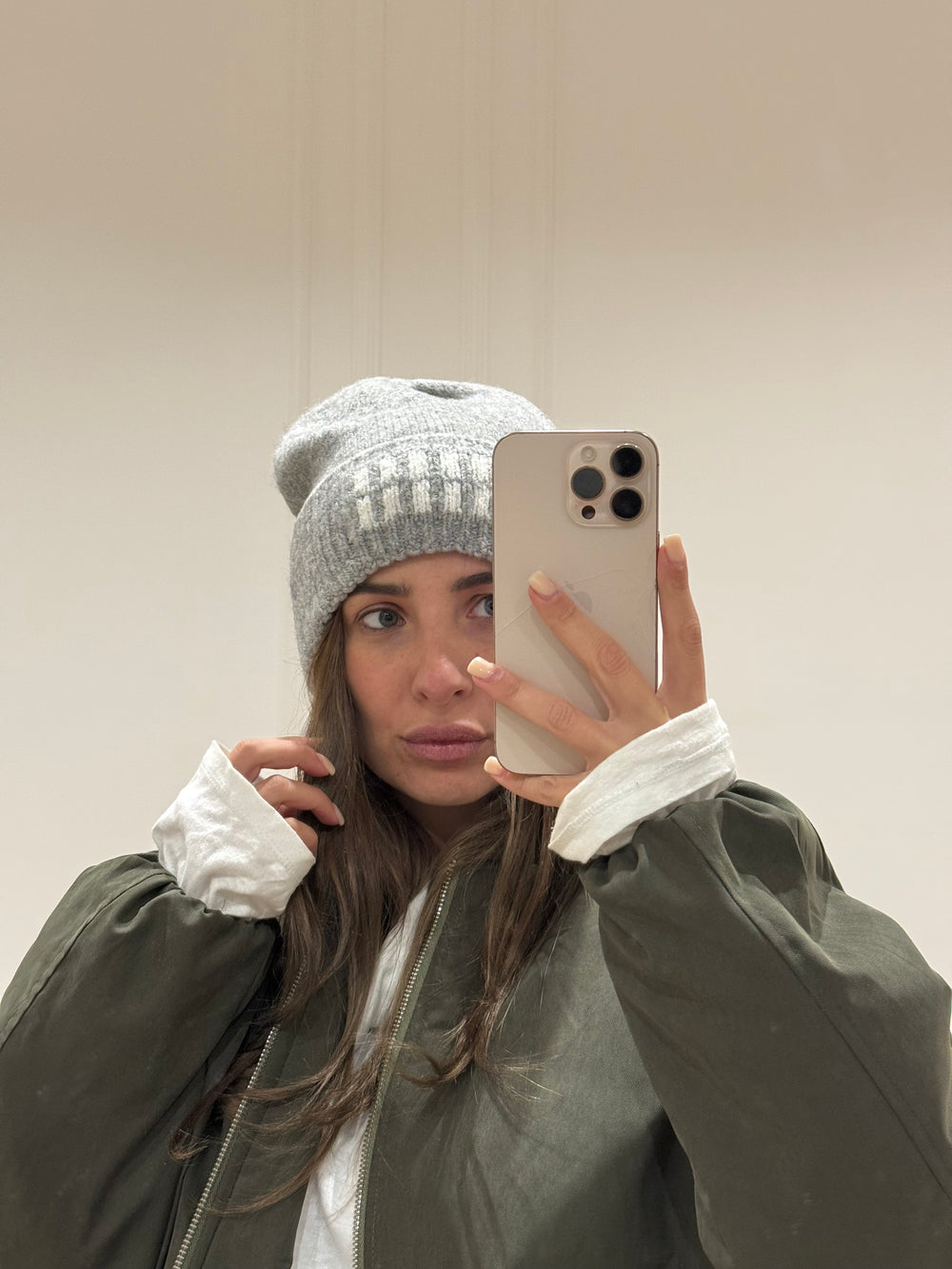 Cappello miumiu Classic grey soft