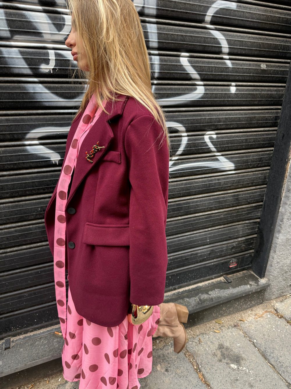 Blazer coat panno oversize