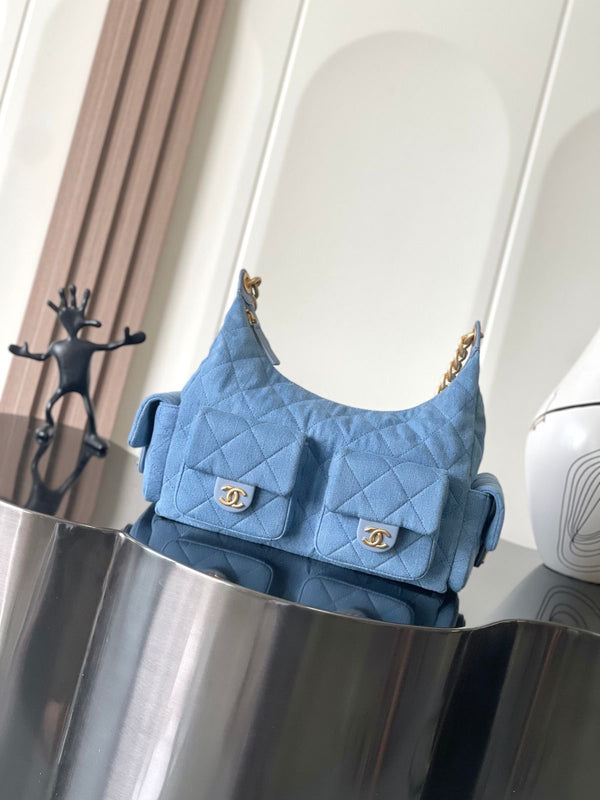 Denim chain bag