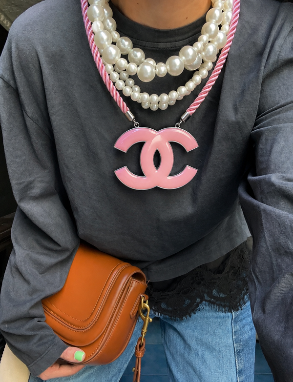 Collana coco maxi rosa